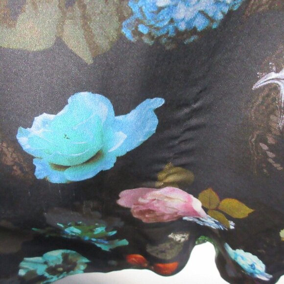 Club Monaco Lillian Butterfly Floral Blouse Women's Medium Black Casual 134 - Picture 6 of 9